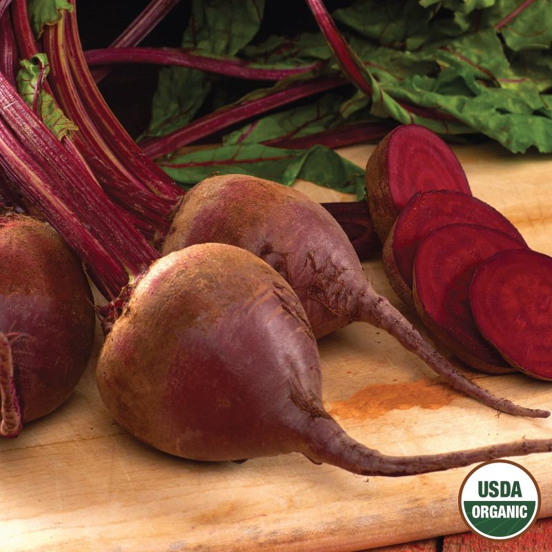 Beet Detroit Dark Red Organic Seeds USDA logo