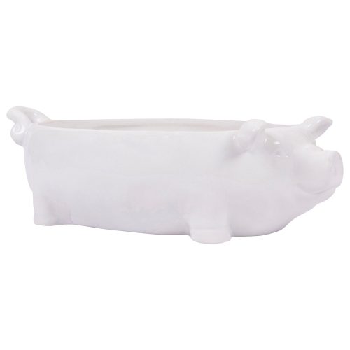 DA1000 White Ceramic Pig Shaped Bowl