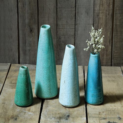 DA2383 Green Blue Terracotta Vases Lifestyle