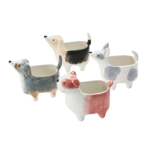 Decorative Dolomite Dog Shaped Planter