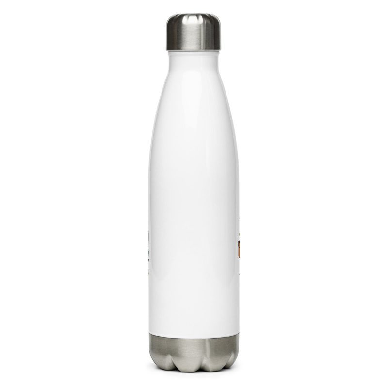 Ferry Morse stainless steel water bottle white 17 oz back