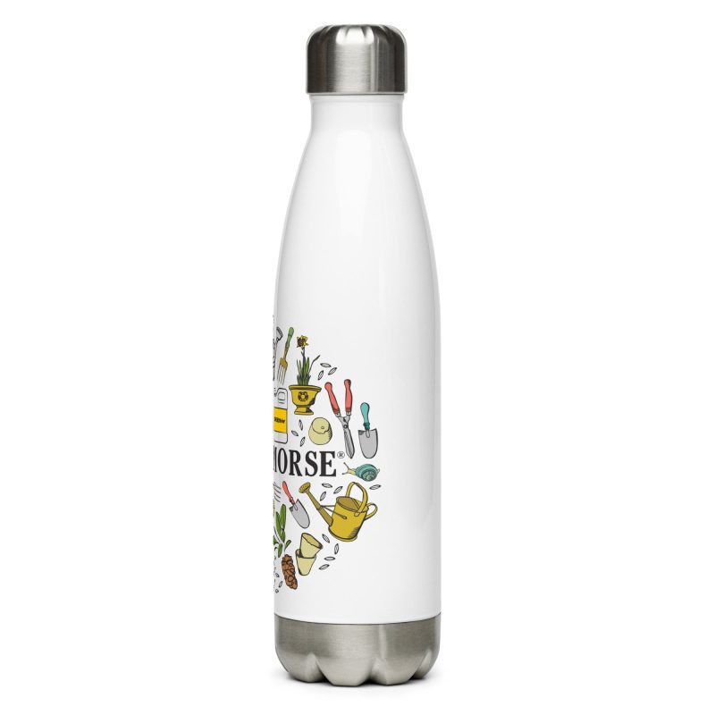 Ferry Morse stainless steel water bottle white 17 oz left