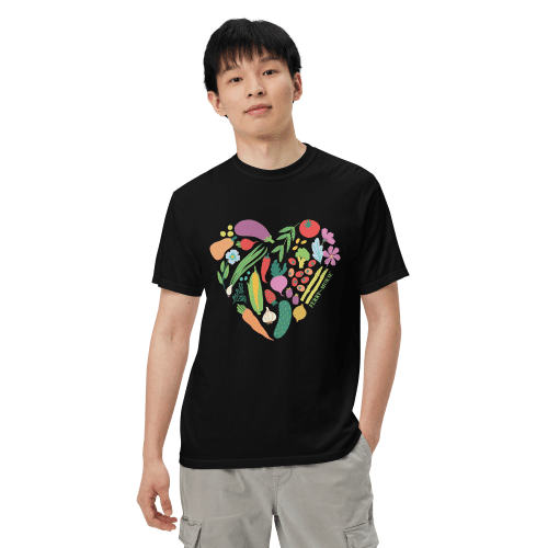 Garden Heart Black Front on Model