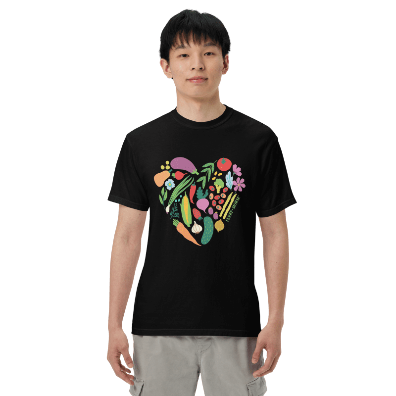 Garden Heart Black Front on Model 2