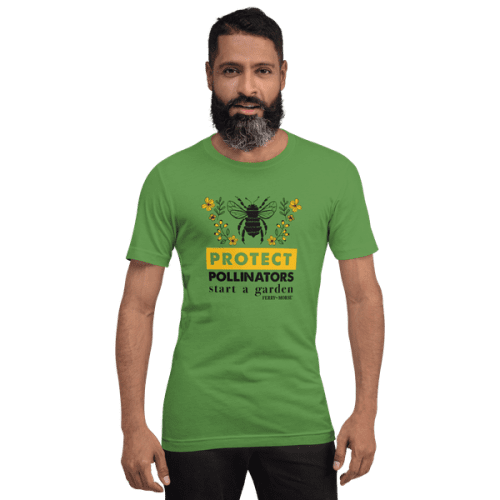 Protect The Pollinators Shirt Green On Male Model