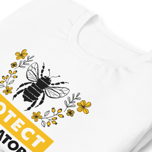 Protect The Pollinators Shirt White Close Up Folded