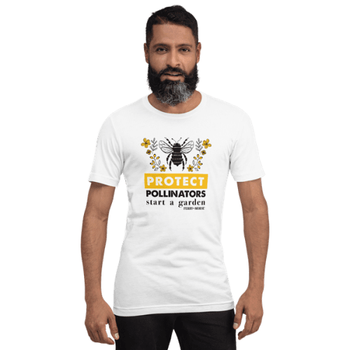 Protect The Pollinators Shirt White On Male Model