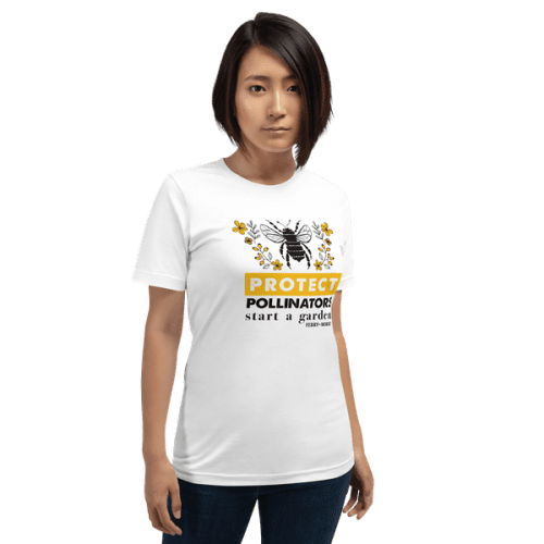 Protect The Pollinators Shirt White On Model