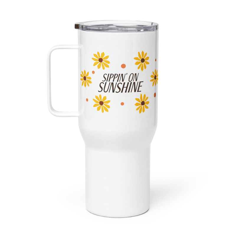 SunflowerTravelMug front