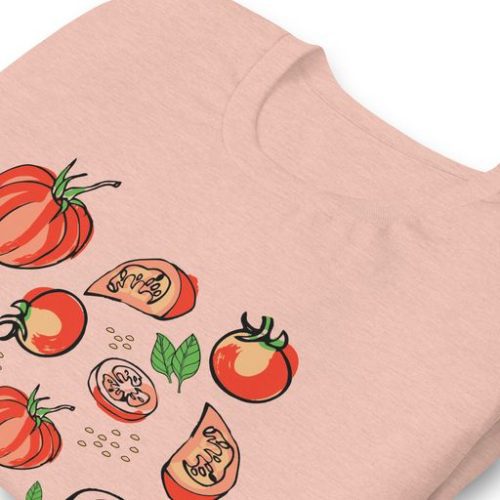 Tomato Lover Unisex T Shirt prisim peach folded 2