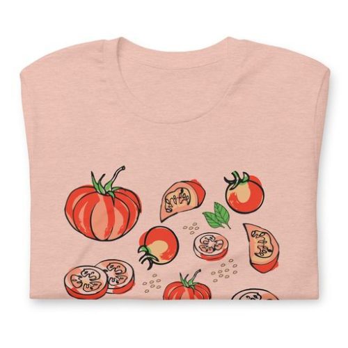 Tomato Lover Unisex T Shirt prism peach folded