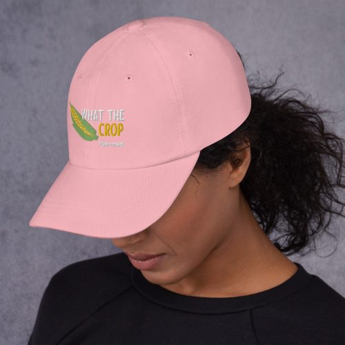 What The Crop classic dad hat pink left side