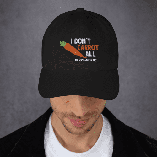 classic dad hat black front i dont carrot all