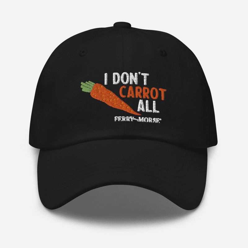 classic dad hat black front i dont carrot all standalone