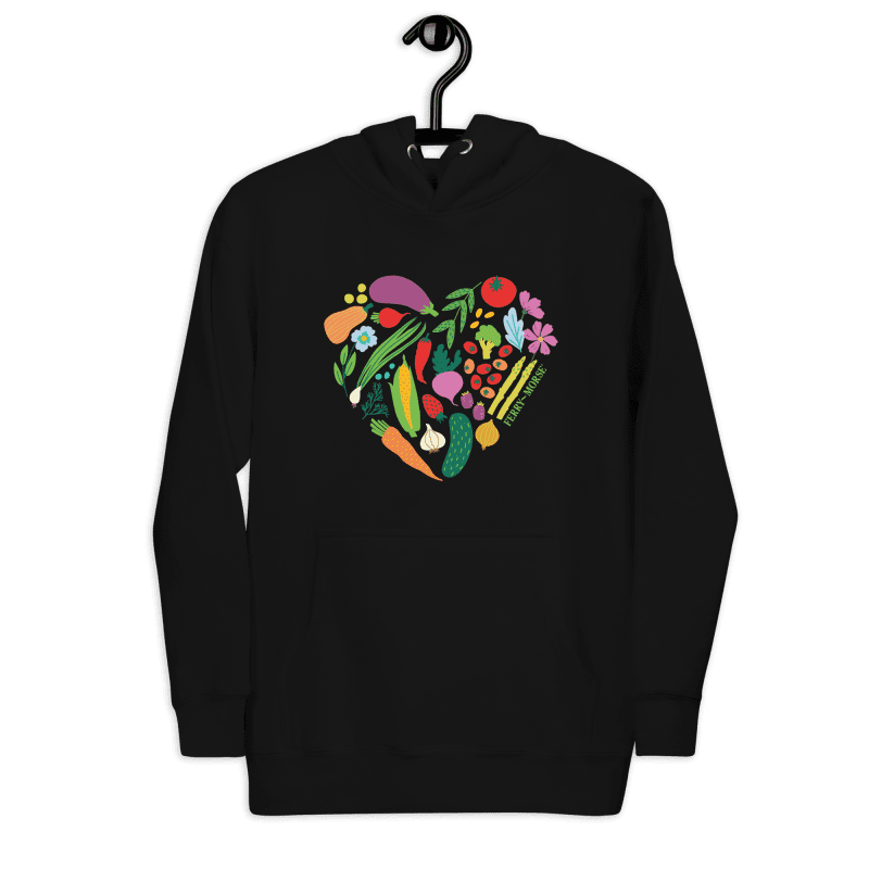 gardenheart unisex premium hoodie black front hanger