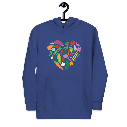 gardenheart unisex premium hoodie team royal front hanger