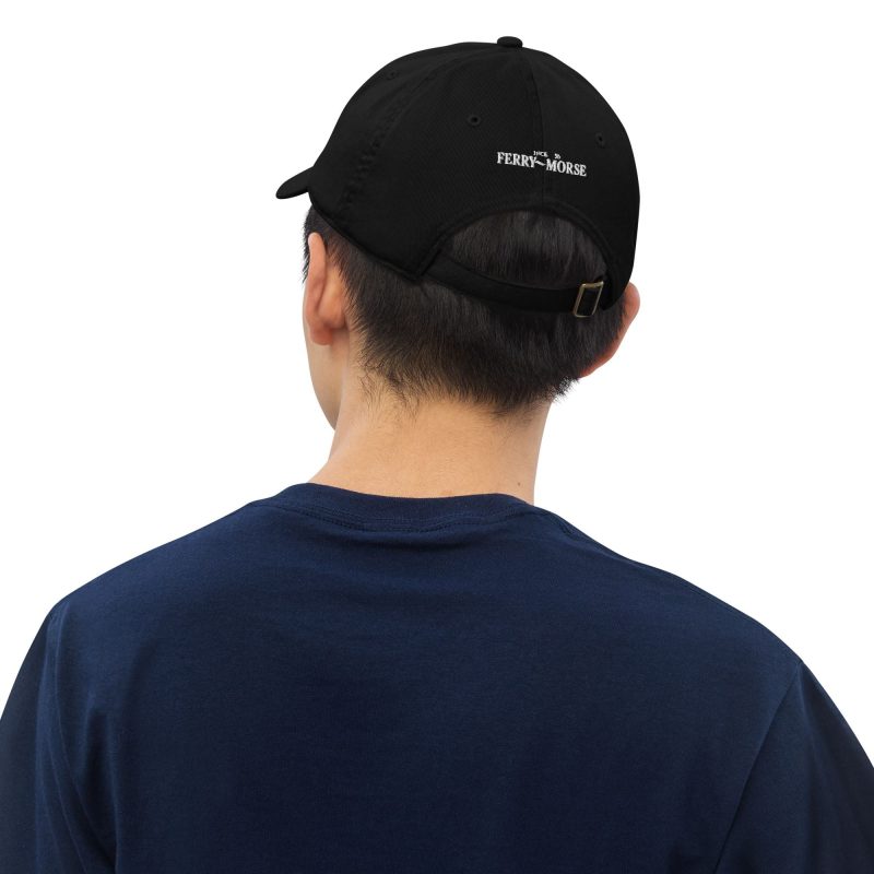 i grow my own food organic baseball cap black back on model