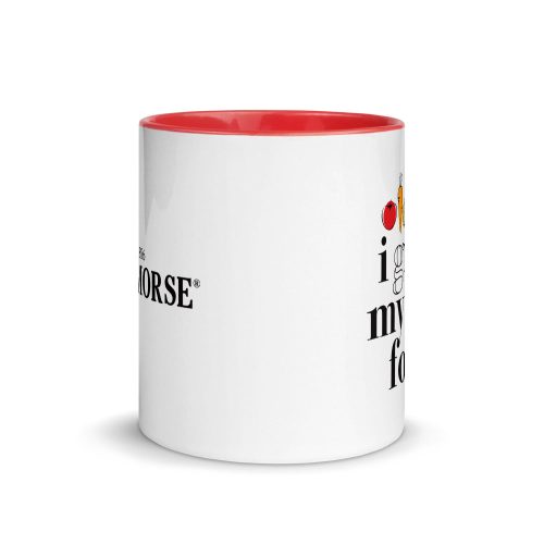 i grow my own food white ceramic mug with color inside red 11oz side