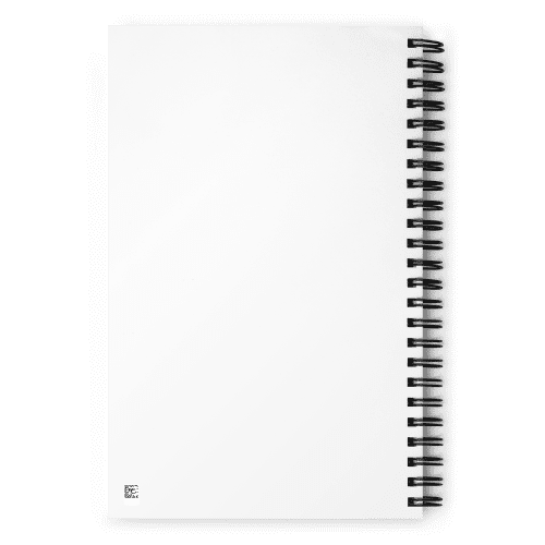 spiral notebook white back