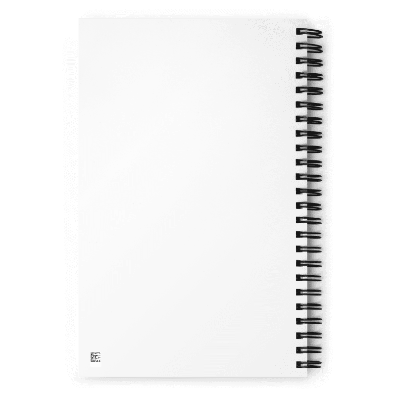 spiral notebook white back